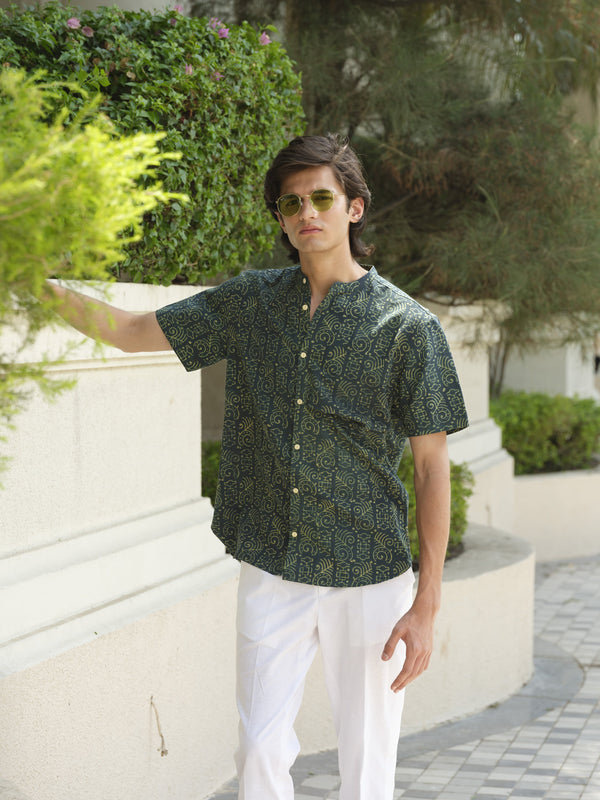 Block Print Half Sleeve Shirt