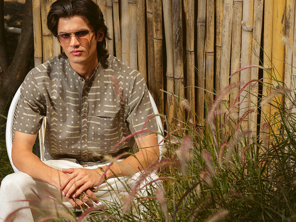 Dabu Block Print Organic Linen Shirt