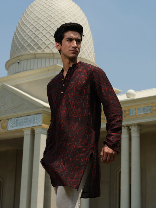 Maroon Organic Kurta