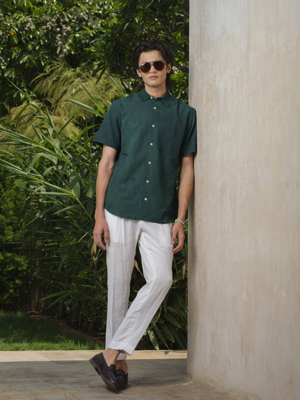 Natural Dyed Half Sleeve Shirt