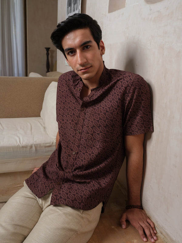 Russett Block Print Shirt