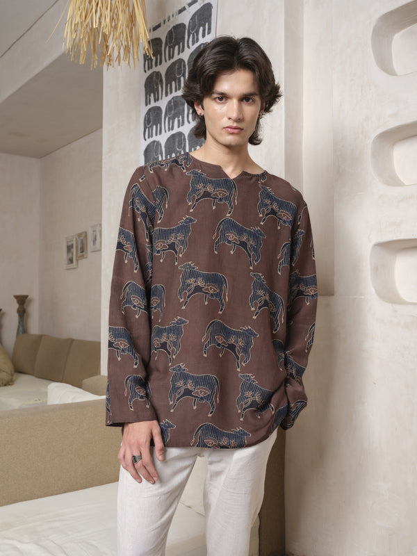 cow print kurta