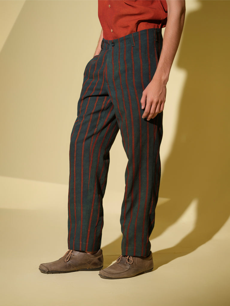 organic block printed pant