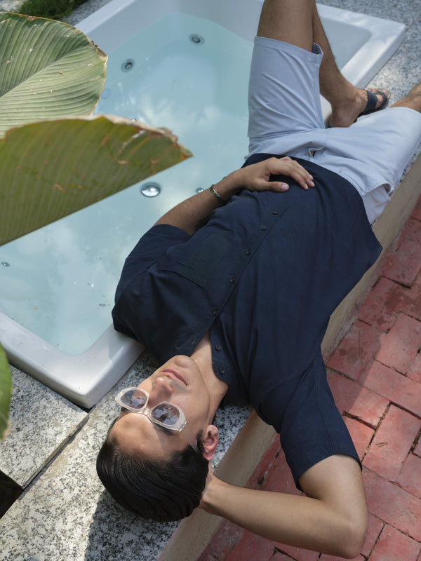 Indigo Dyed Organic Cotton Kurta
